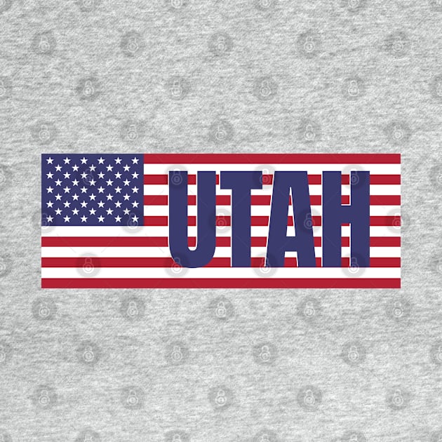 Utah State in American Flag by aybe7elf